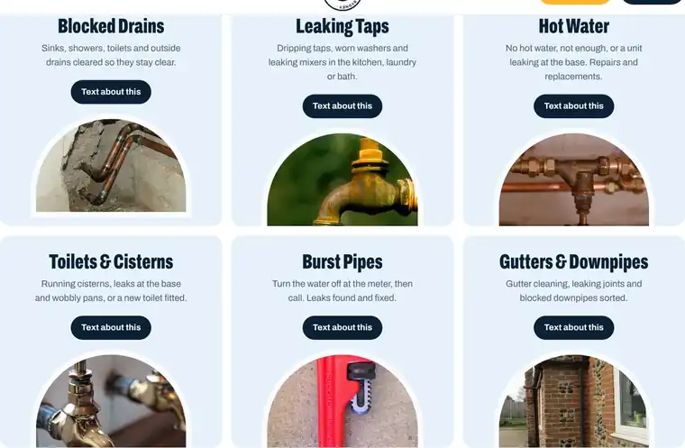 Sample services section